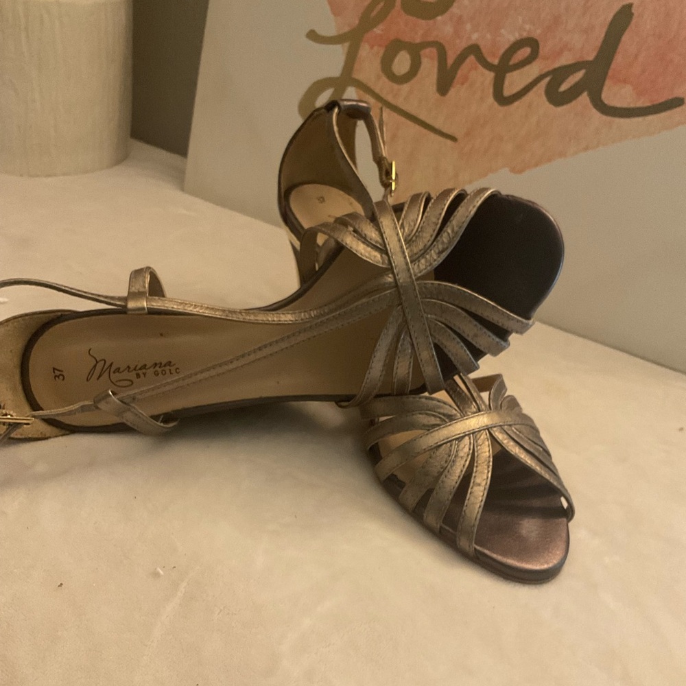 Mariana Bronze Strappy Heels